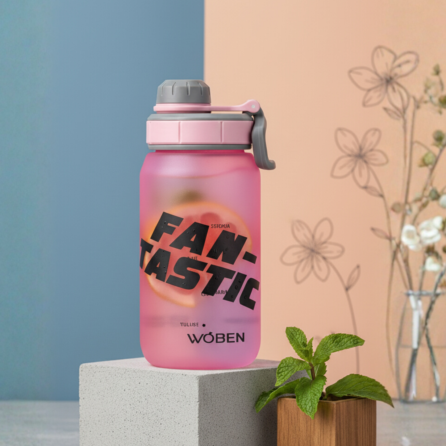 Fantastic plastic water bottle 600ml