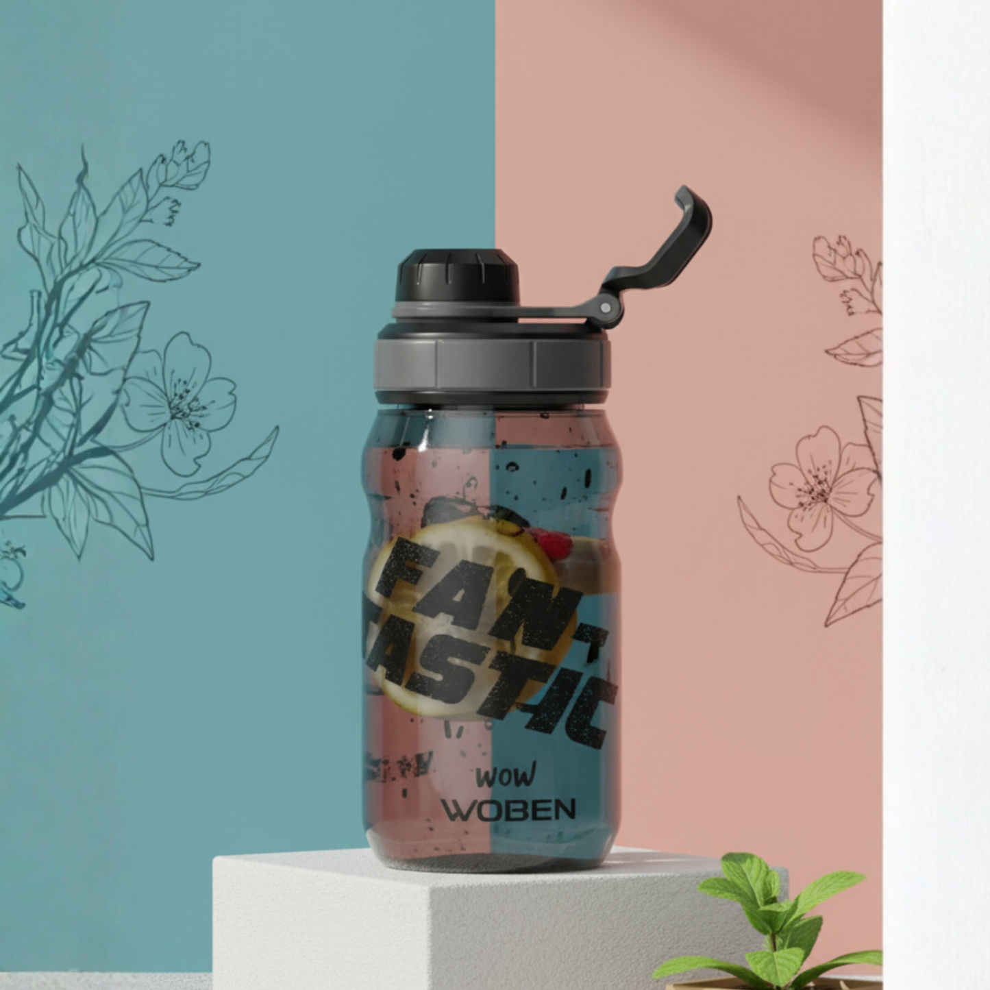 Fantastic plastic water bottle 600ml