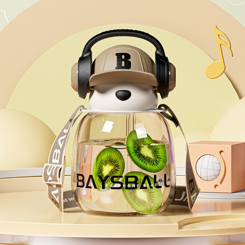 Baseball plastic water bottle 650ml