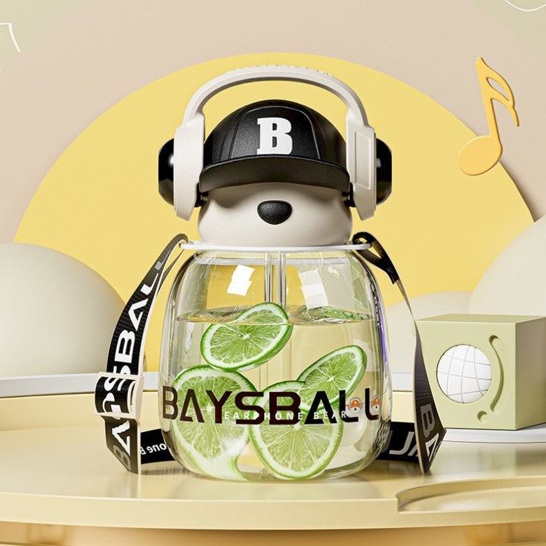 Baseball plastic water bottle 650ml