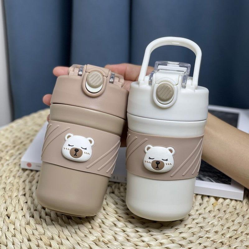 Cute Bear coffee stainless steel bottle
