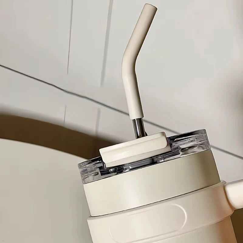 Sitarayuri Coffee Stainless Steel Vacuum Insulated Tumbler With Lid Straw And Handle 1250ml