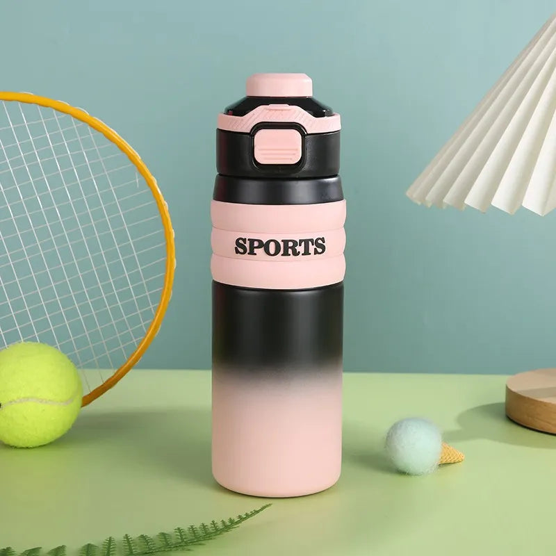 Sports stainless steel temperature control water bottle 650ml