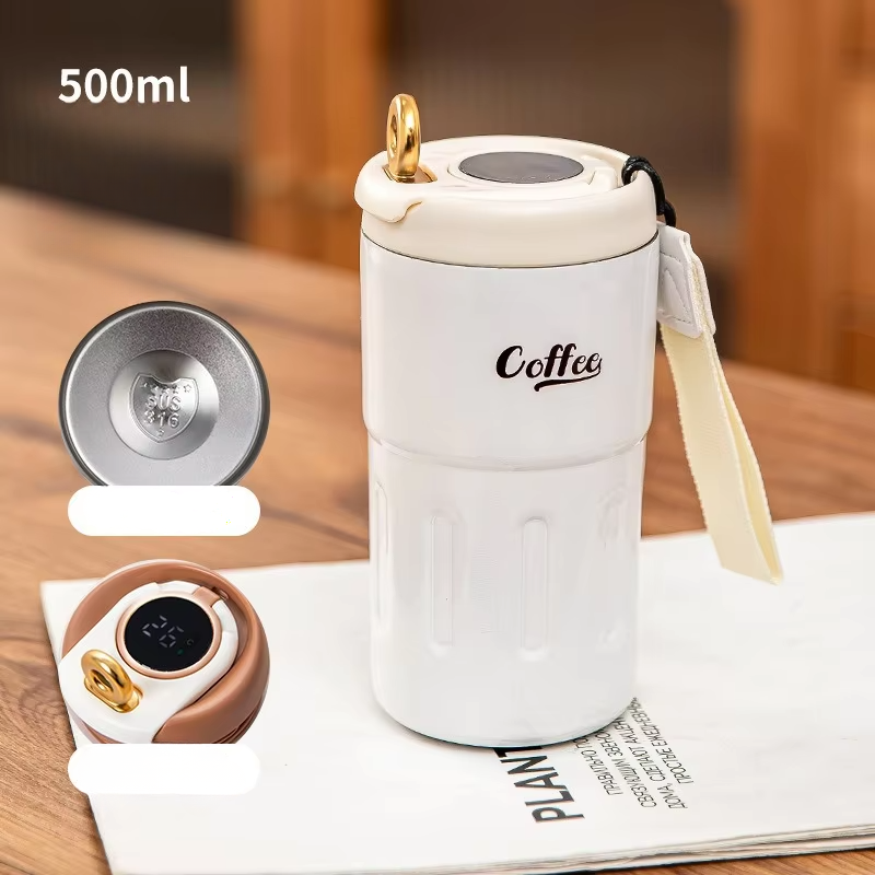 Coffee insulated stainless steel mug 500ml