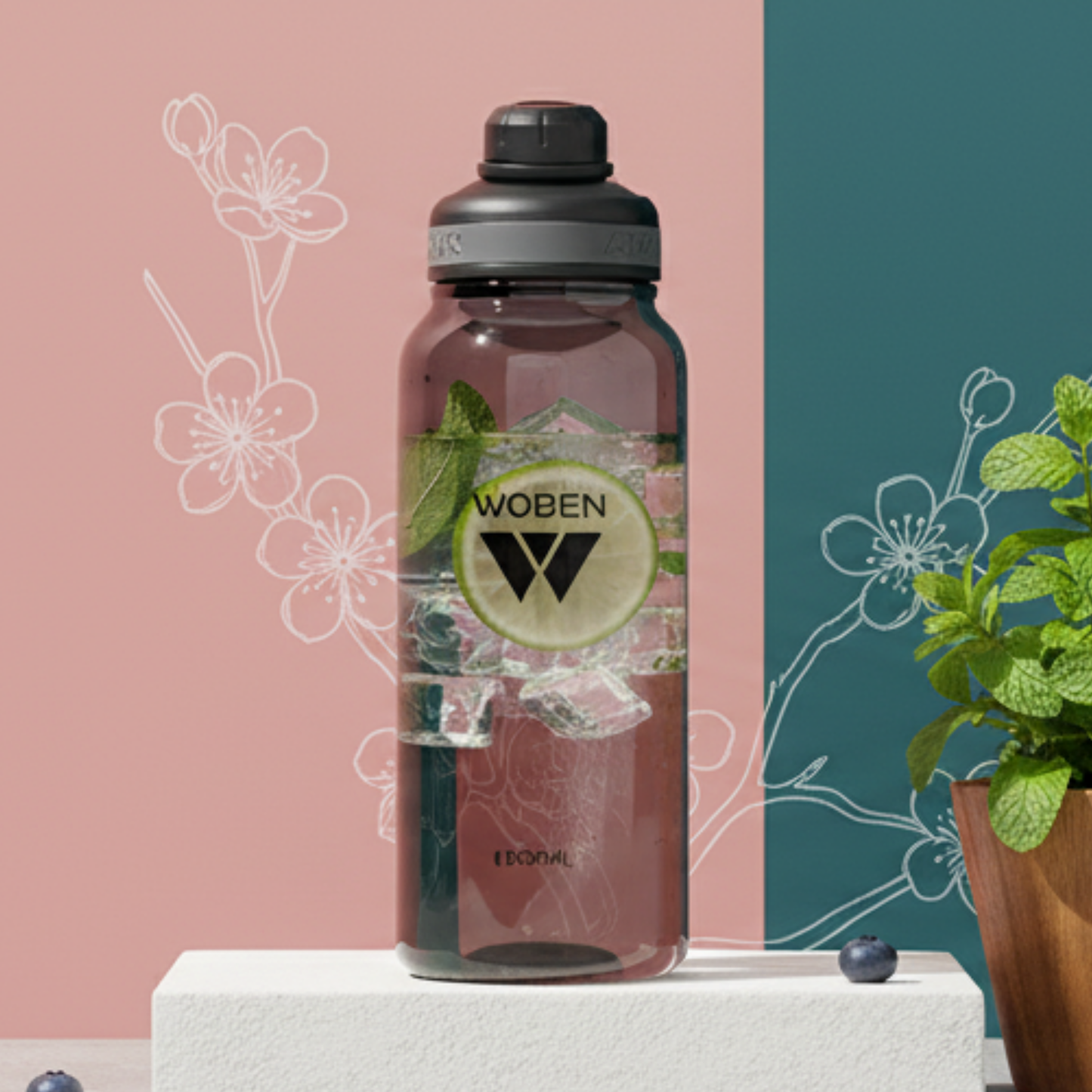 Woben plastic water bottle 1100ml