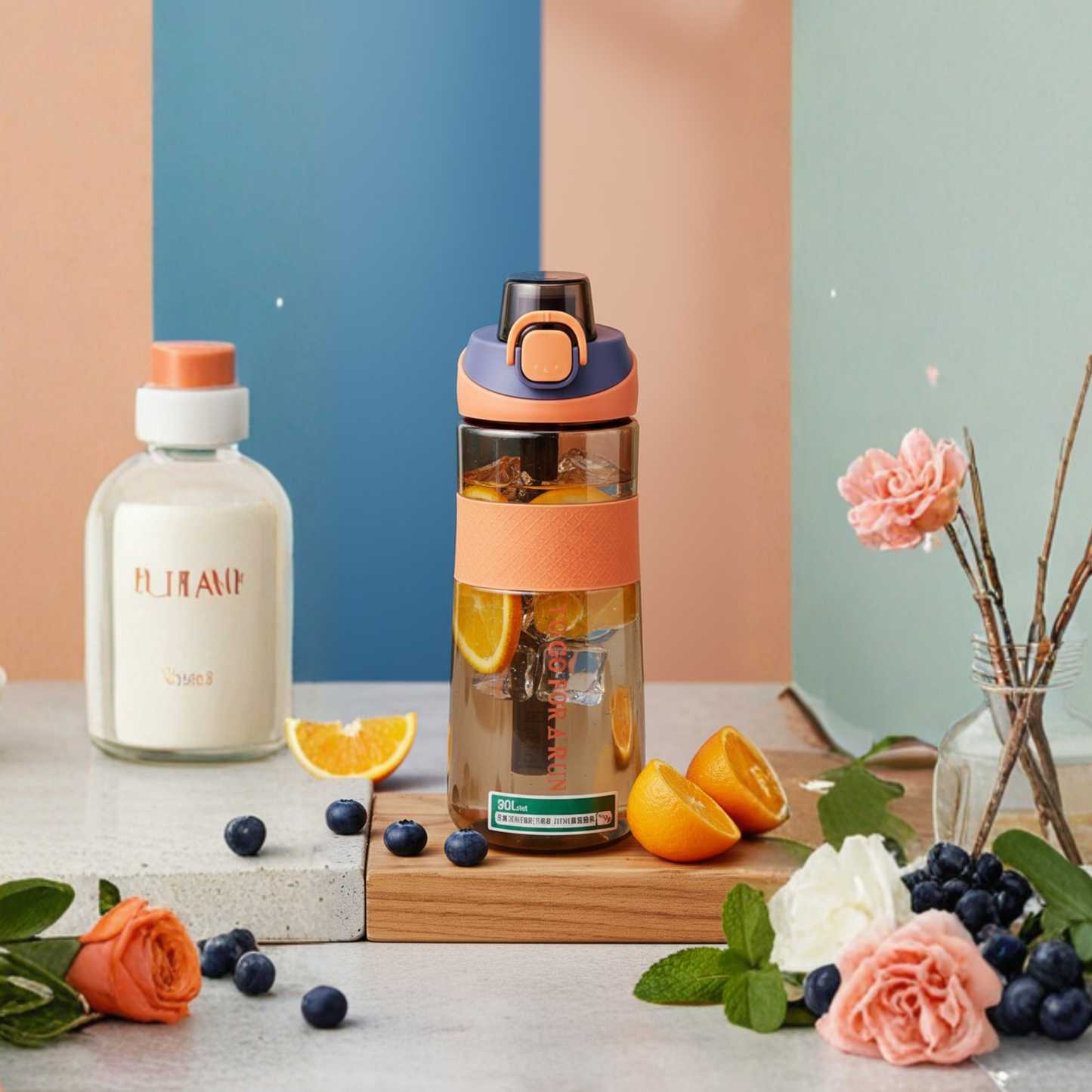 Aesthetic water bottle 650ml