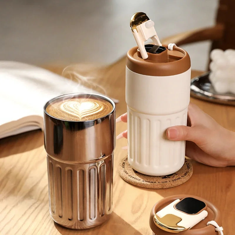 Coffee insulated stainless steel mug 500ml