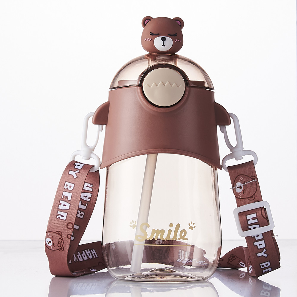 Kids bear straw waterbottle 600ml