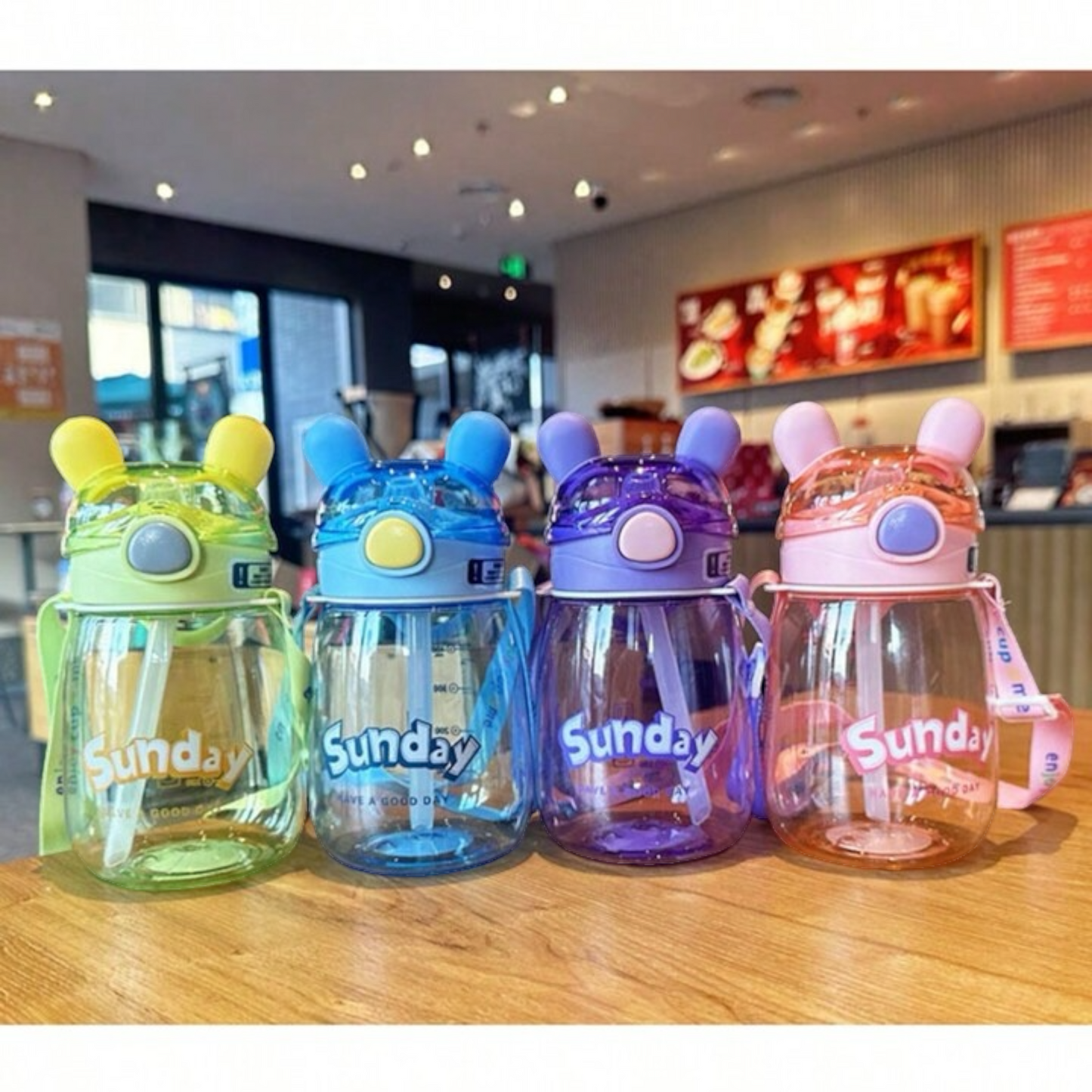Cute Rabbit Ear water bottle 650ml