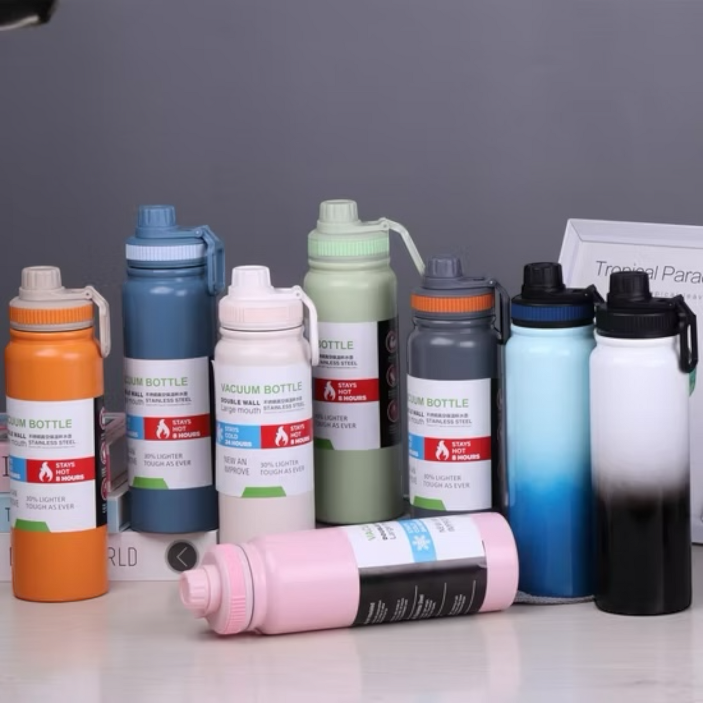 Vacuum bottle insulated stainless steel 1000ml