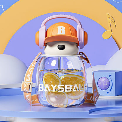 Baseball plastic water bottle 650ml