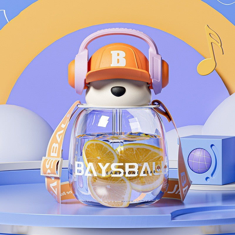 Baseball plastic water bottle 650ml