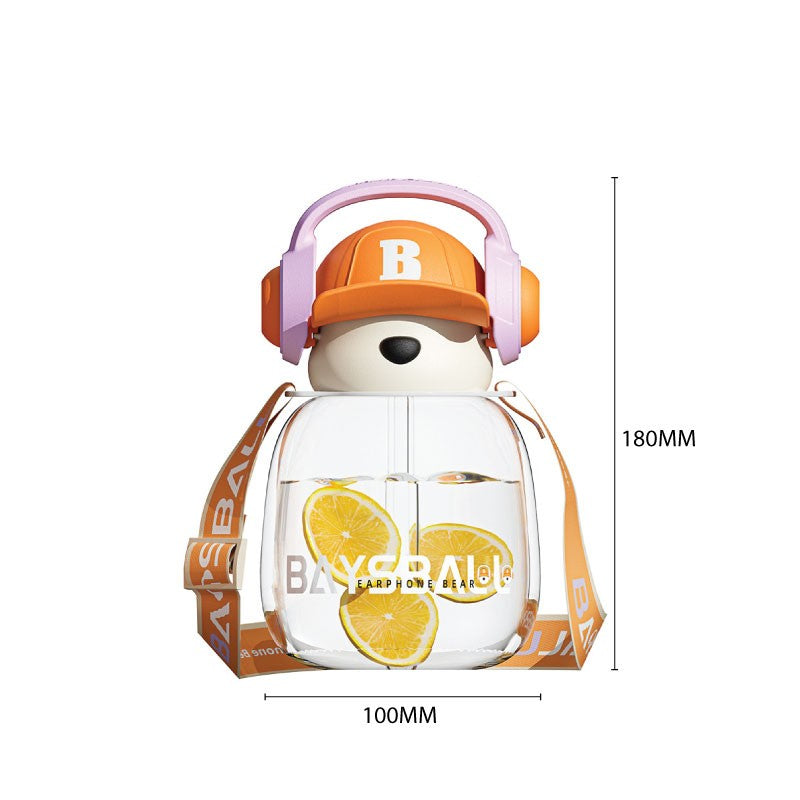 Baseball plastic water bottle 650ml