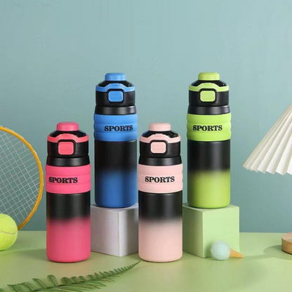 Sports stainless steel temperature control water bottle 650ml